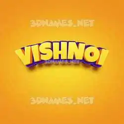 vishnoi in Orange Toon style - 3D name wallpaper