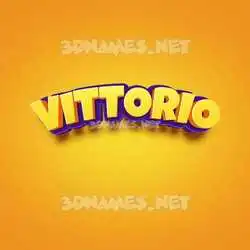 vittorio in Orange Toon style - 3D name wallpaper