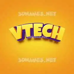 vtech in Orange Toon style - 3D name wallpaper