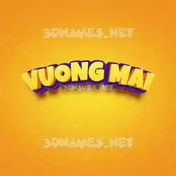 vuong mai in Orange Toon style - 3D name wallpaper