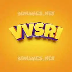 vvsri in Orange Toon style - 3D name wallpaper