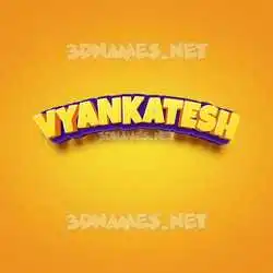 vyankatesh in Orange Toon style - 3D name wallpaper