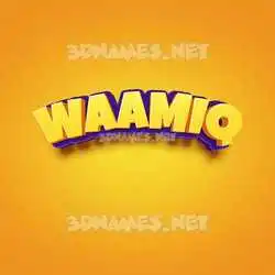waamiq in Orange Toon style - 3D name wallpaper