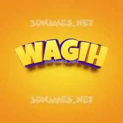wagih in Orange Toon style - 3D name wallpaper