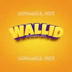 wallid in Orange Toon style - 3D name wallpaper