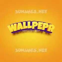 wallpepr in Orange Toon style - 3D name wallpaper