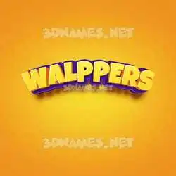 walppers in Orange Toon style - 3D name wallpaper