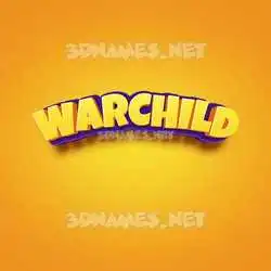 warchild in Orange Toon style - 3D name wallpaper