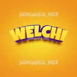welchi in Orange Toon style - 3D name wallpaper