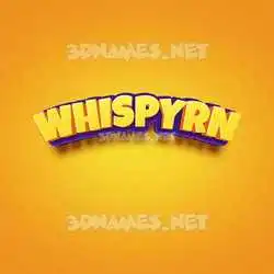 whispyrn in Orange Toon style - 3D name wallpaper