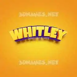 whitley in Orange Toon style - 3D name wallpaper