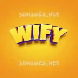 wify in Orange Toon style - 3D name wallpaper