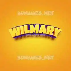 wilmary in Orange Toon style - 3D name wallpaper