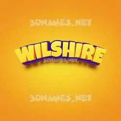 wilshire in Orange Toon style - 3D name wallpaper