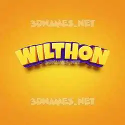 wilthon in Orange Toon style - 3D name wallpaper