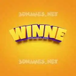 winne in Orange Toon style - 3D name wallpaper