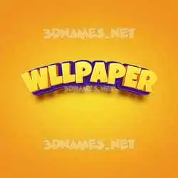 wllpaper in Orange Toon style - 3D name wallpaper