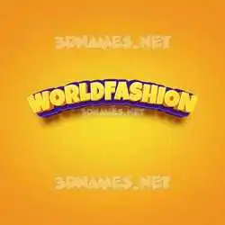 worldfashion in Orange Toon style - 3D name wallpaper