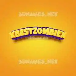 xbestzombiex in Orange Toon style - 3D name wallpaper