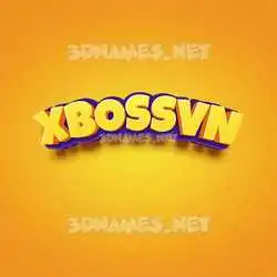 xbossvn in Orange Toon style - 3D name wallpaper