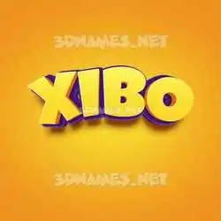 xibo in Orange Toon style - 3D name wallpaper