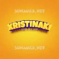xristinaki in Orange Toon style - 3D name wallpaper