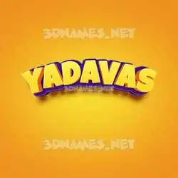 yadavas in Orange Toon style - 3D name wallpaper