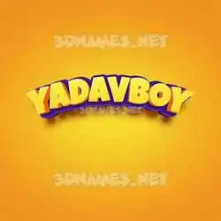 yadavboy in Orange Toon style - 3D name wallpaper