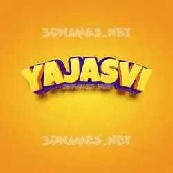 yajasvi in Orange Toon style - 3D name wallpaper
