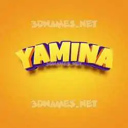 yamina in Orange Toon style - 3D name wallpaper