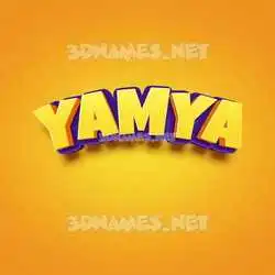 yamya in Orange Toon style - 3D name wallpaper