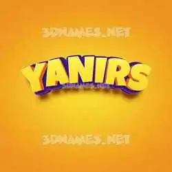 yanirs in Orange Toon style - 3D name wallpaper
