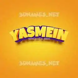 yasmein in Orange Toon style - 3D name wallpaper
