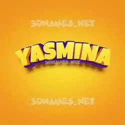 yasmina in Orange Toon style - 3D name wallpaper