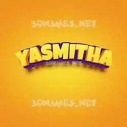 yasmitha in Orange Toon style - 3D name wallpaper