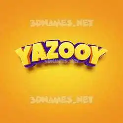 yazooy in Orange Toon style - 3D name wallpaper