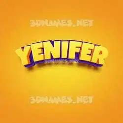 yenifer in Orange Toon style - 3D name wallpaper