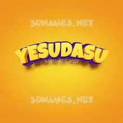 yesudasu in Orange Toon style - 3D name wallpaper