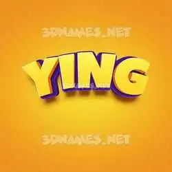 ying in Orange Toon style - 3D name wallpaper