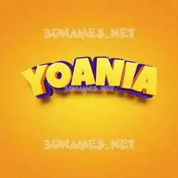 yoania in Orange Toon style - 3D name wallpaper