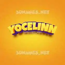 yocelinn in Orange Toon style - 3D name wallpaper