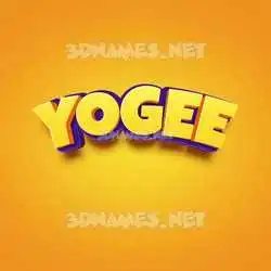 yogee in Orange Toon style - 3D name wallpaper