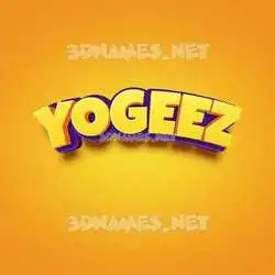 yogeez in Orange Toon style - 3D name wallpaper