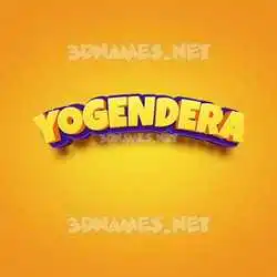yogendera in Orange Toon style - 3D name wallpaper
