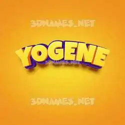 yogene in Orange Toon style - 3D name wallpaper