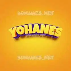 yohanes in Orange Toon style - 3D name wallpaper