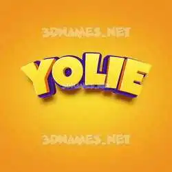 yolie in Orange Toon style - 3D name wallpaper