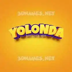 yolonda in Orange Toon style - 3D name wallpaper