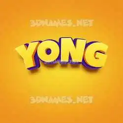 yong in Orange Toon style - 3D name wallpaper