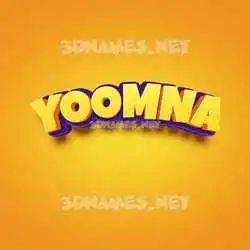 yoomna in Orange Toon style - 3D name wallpaper